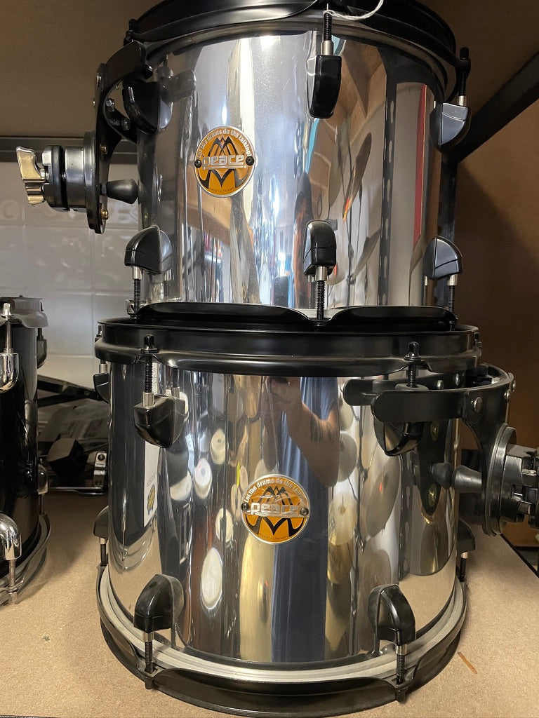 Peace Adonis Series 5 Piece Complete Kit - Mirror Wrap - NOS - includes Hardware and Cymbals