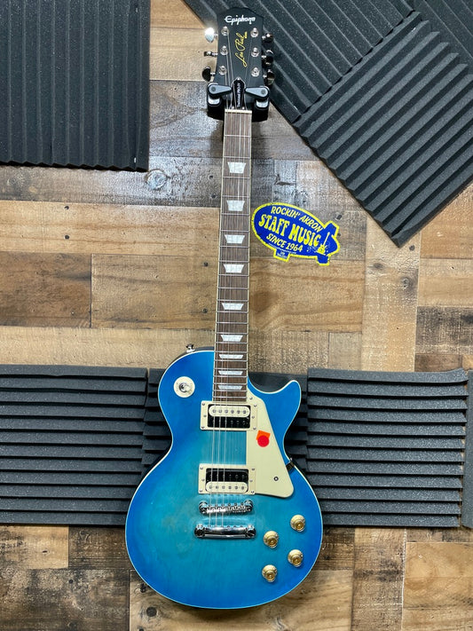 2021 Epiphone Les Paul Traditional Pro IV Limited Edition - Worn Pacific Blue