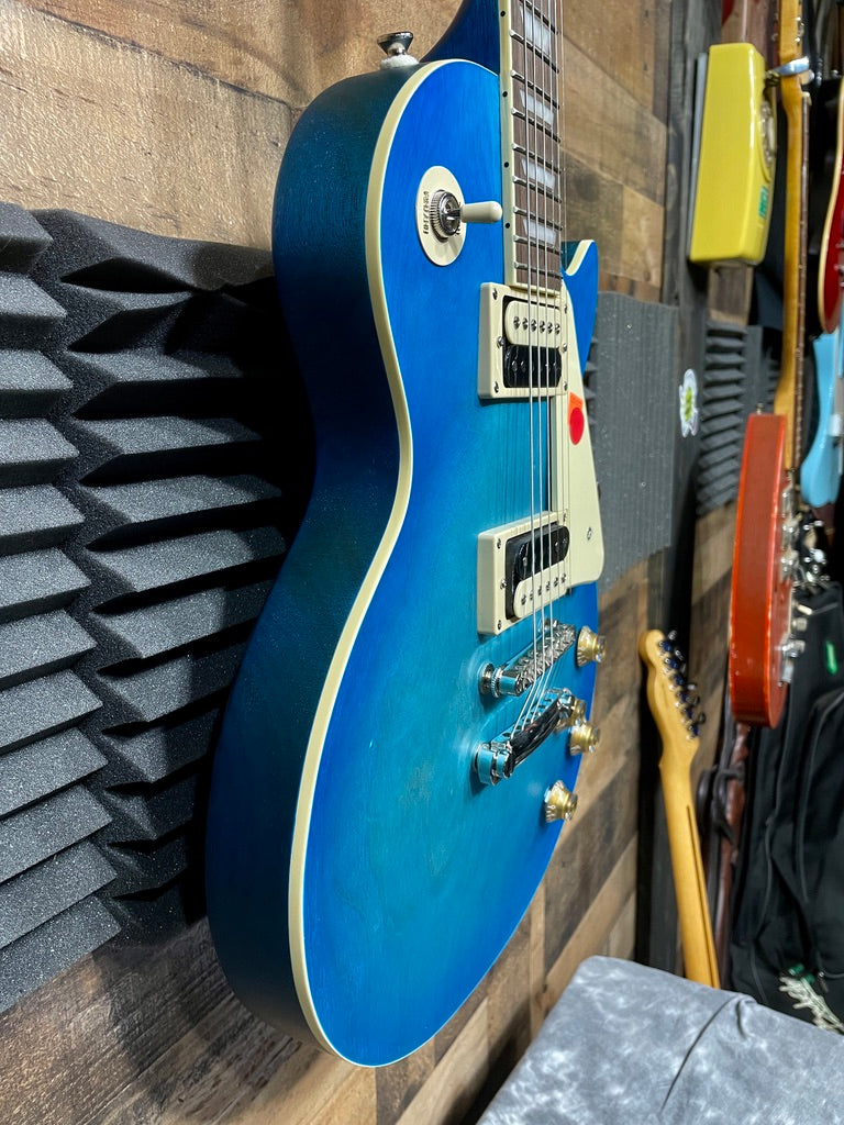 2021 Epiphone Les Paul Traditional Pro IV Limited Edition - Worn Pacific Blue