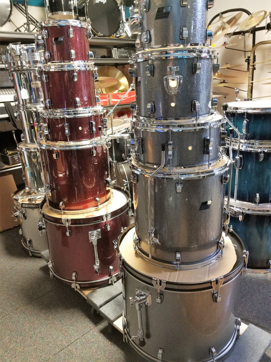 Ludwig Backbeat 5 piece Shell Pack in red sparkle